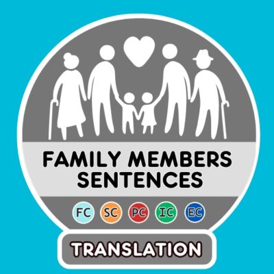French Family members translation sentences