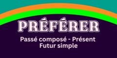 PRÉFÉRER – Passé composé – Présent – Futur simple