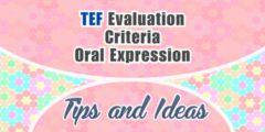 TEF Critères d’évaluation Expression Orale