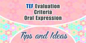 TEF Critères d'évaluation Expression Orale