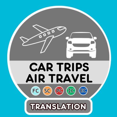 French Car trips and Air travel translation sentences
