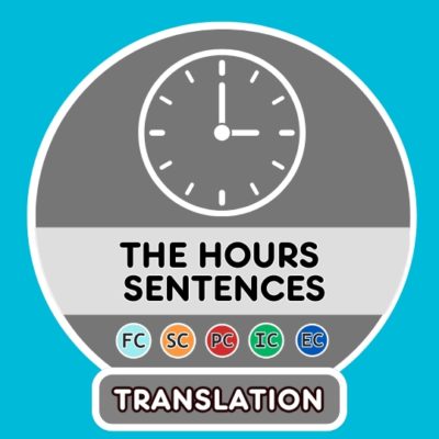 French Hours translation sentences