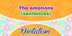 French Emotions – sentences dictation